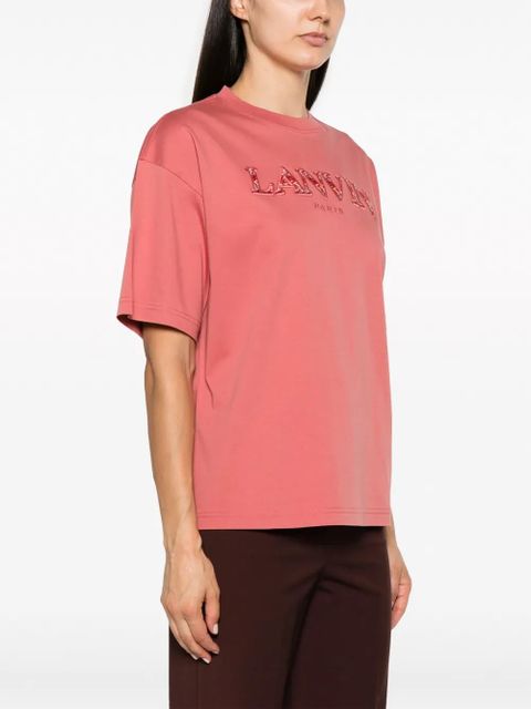 Lanvin logo-appliqué cotton T-shirt - Orange - zdjęcie produktu nr 2