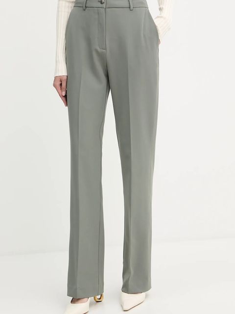 Guess spodnie NEW CARLA damskie kolor zielony proste high waist W5YB00 WH9Y2 - zdjęcie produktu nr 1