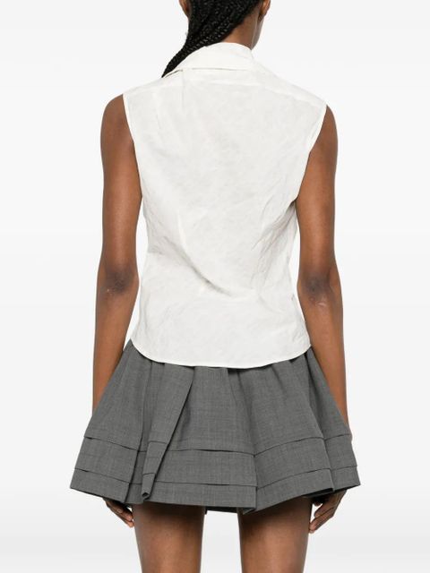 Vivienne Westwood Drunken draped sleeveless top - Neutrals