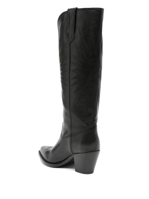 Golden Goose 65mm leather cowboy boots - Black