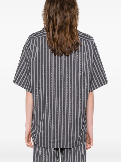 SANDRO crystal-embellished shirt - Grey