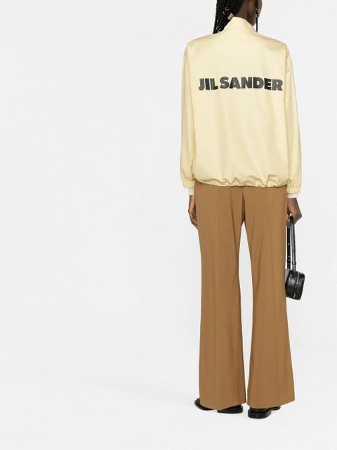 Jil Sander logo-print shirt jacket - Yellow