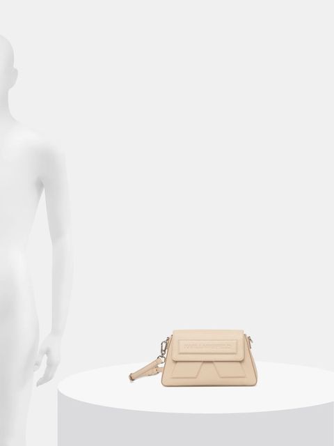 Karl Lagerfeld torebka skórzana kolor beżowy A1W30155