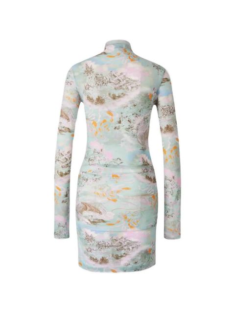 Off-White ruched-detail dress - Green - zdjęcie produktu nr 2