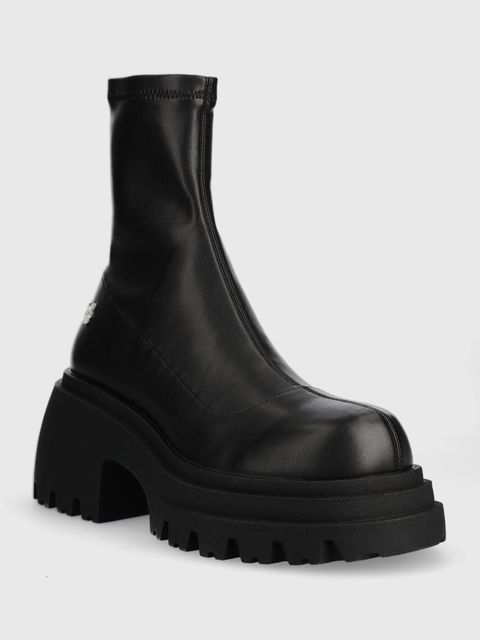 Naked Wolfe botki Secret damskie kolor czarny na słupku