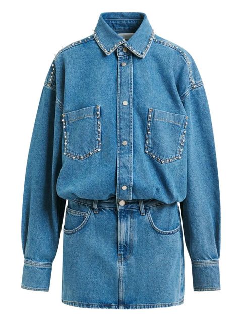 Essentiel Antwerp studded denim mini day dress - Blue - zdjęcie produktu nr 1