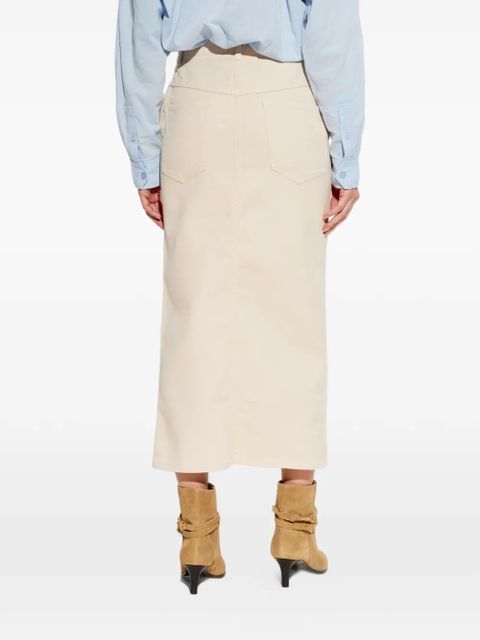 ISABEL MARANT button-fastening slit skirt - Neutrals