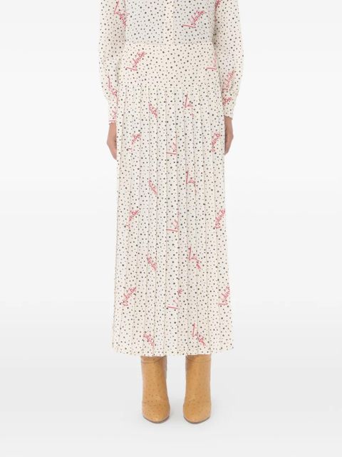 Valentino Garavani Plusdepois bubble print crepe de chine skirt - Neutrals