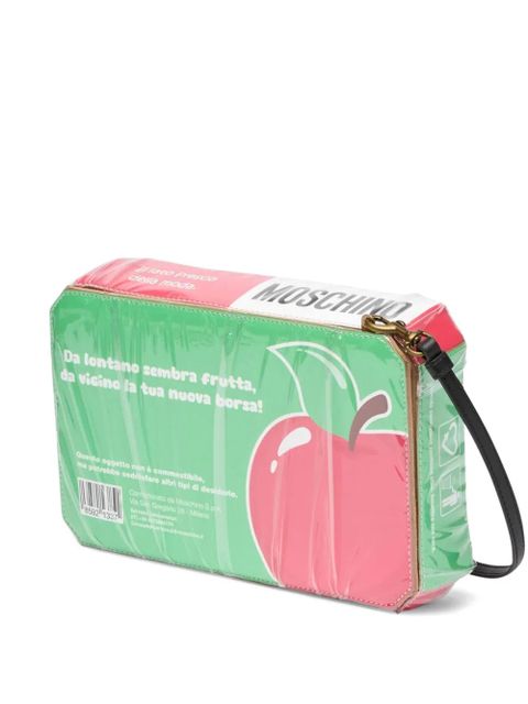 Moschino apple-print clutch bag - Green - zdjęcie produktu nr 2