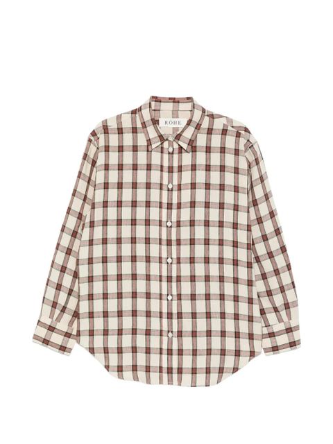 Róhe check-pattern oversized shirt - Neutrals - zdjęcie produktu nr 1