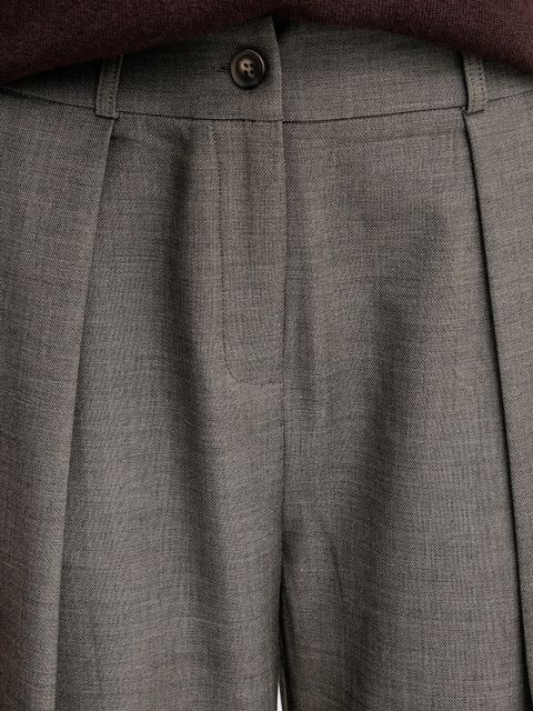 Answear.LAB spodnie damskie kolor szary proste high waist