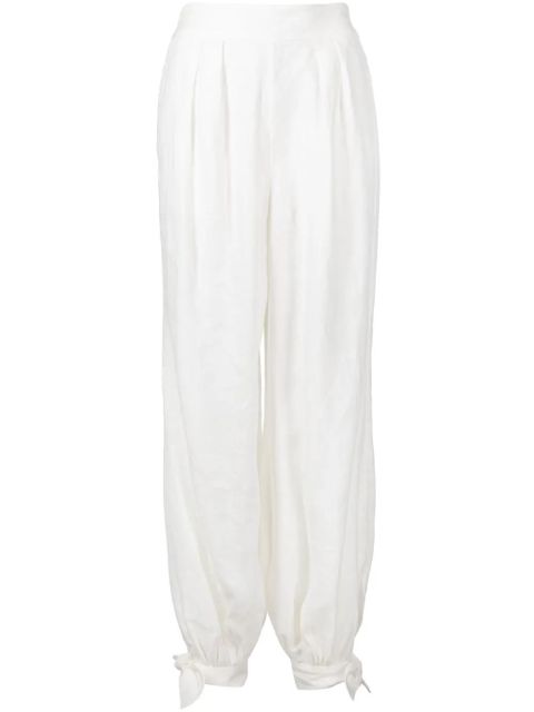 ZIMMERMANN wide-leg linen trousers - White - zdjęcie produktu nr 1