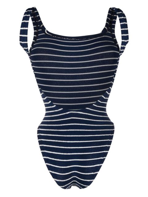 Hunza G striped square-neck swimsuit - Blue - zdjęcie produktu nr 2