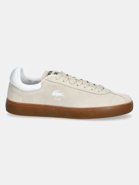 Lacoste sneakersy zamszowe BASESHOT damskie kolor beżowy 48SFA0010