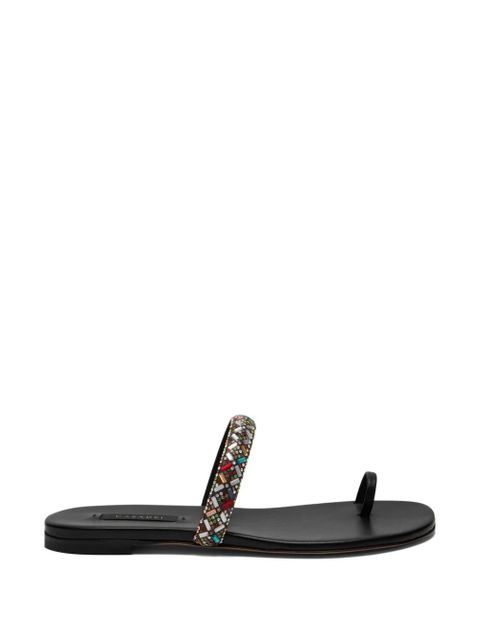 Casadei Vegas beaded sandals - Black - zdjęcie produktu nr 1
