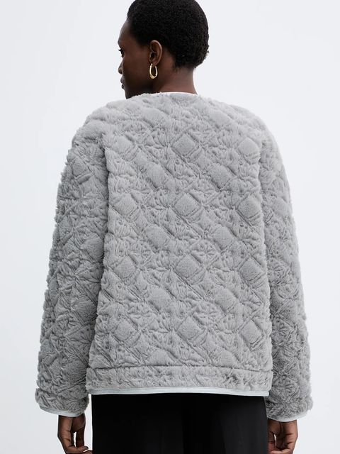 Forte Forte kurtka kolor szary przejściowa oversize 14301.mycoat