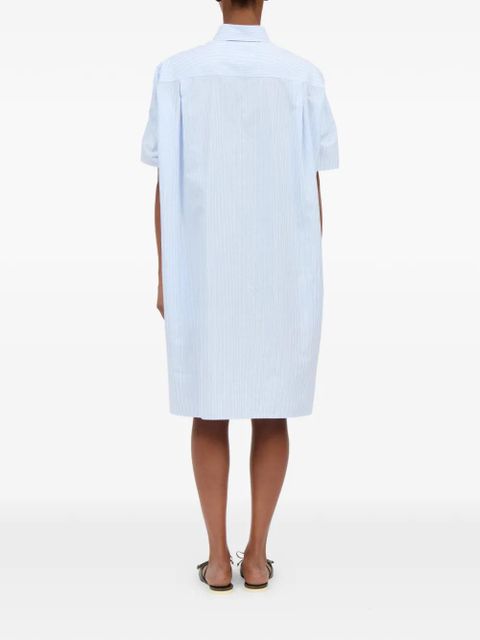 MM6 Maison Margiela short-sleeve striped shirt mini dress - Blue