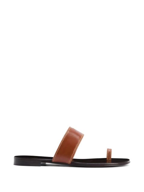 Giuseppe Zanotti Nitis contrasting stitching band sandals - Brown - zdjęcie produktu nr 1