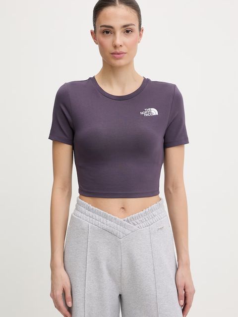 The North Face crop top damski bawełniany z elastanem - zdjęcie produktu nr 2