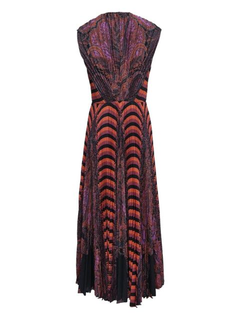 Ulla Johnson Violeta pleated sleeveless maxi dress - Orange - zdjęcie produktu nr 2