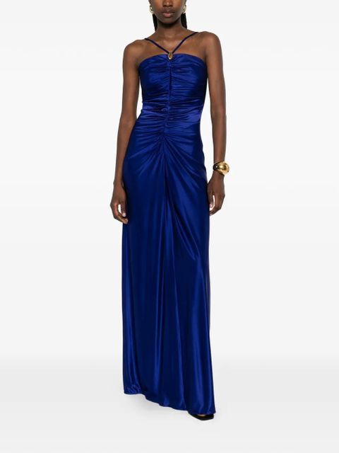 Max Mara Oggetti ruched square-neck maxi dress - Blue - zdjęcie produktu nr 2