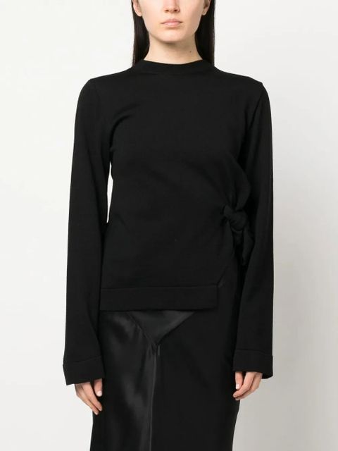 Jil Sander open-back detail knit jumper - Black