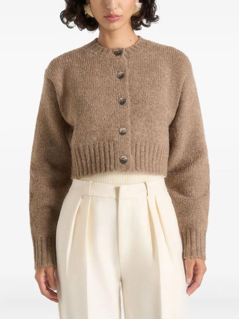 Manière De Voir Caren brushed button cardigan - Neutrals