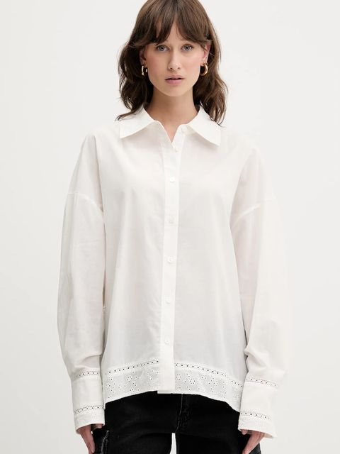 IRO koszula bawełniana damska kolor beżowy relaxed z kołnierzykiem klasycznym WM18IMAI - zdjęcie produktu nr 1