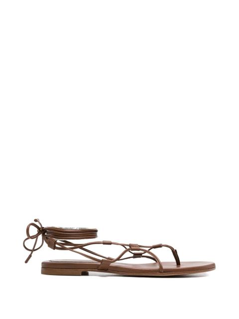 Gianvito Rossi tie-fastening sandals - Brown - zdjęcie produktu nr 1