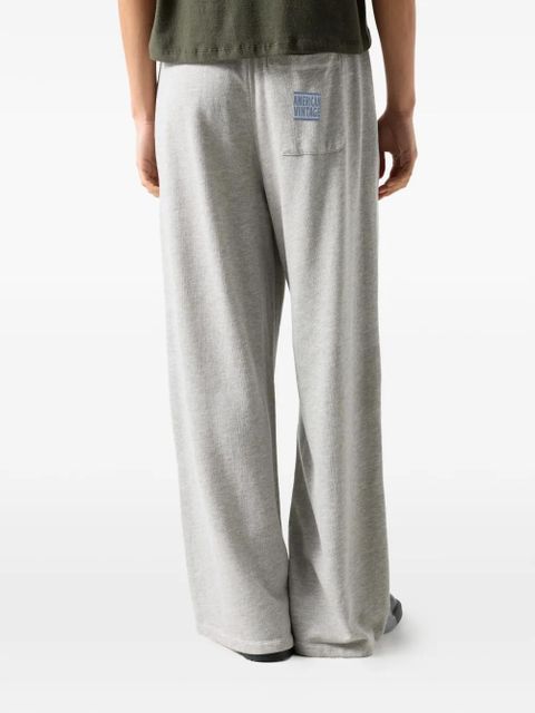 American Vintage Zofbay drawstring print-patch track pants - Grey