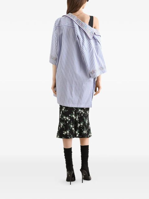 Dolce & Gabbana small rose-print midi skirt - Black