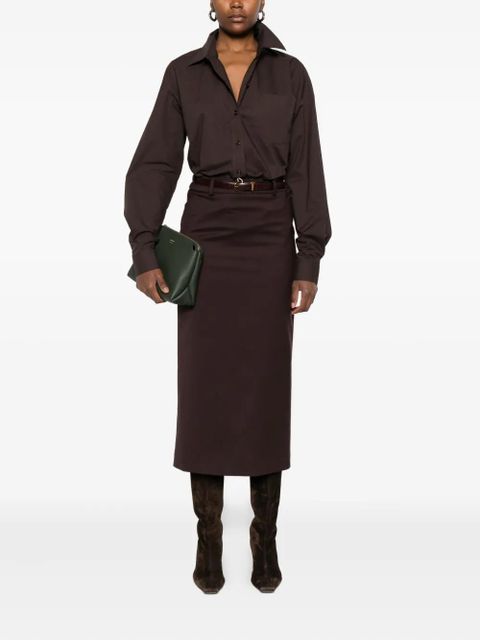 The Frankie Shop button-down chest-pocket shirt - Brown - zdjęcie produktu nr 2