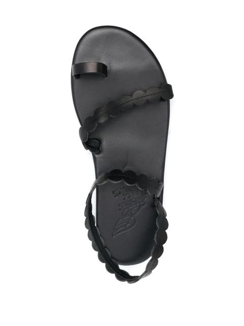 Ancient Greek Sandals leather toe-strap sandals - Black