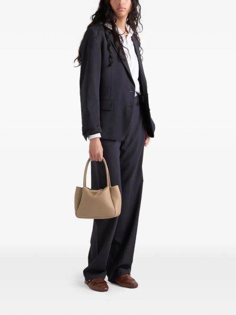 Prada small logo-lettering tote bag - Neutrals - zdjęcie produktu nr 2