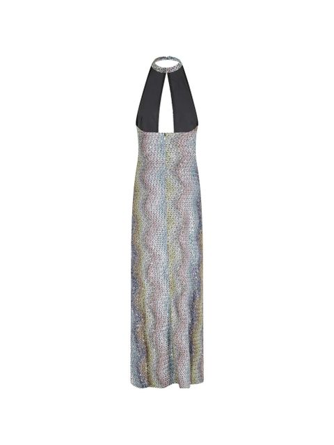 Missoni cut-out sequined lamé maxi dress - Grey - zdjęcie produktu nr 2