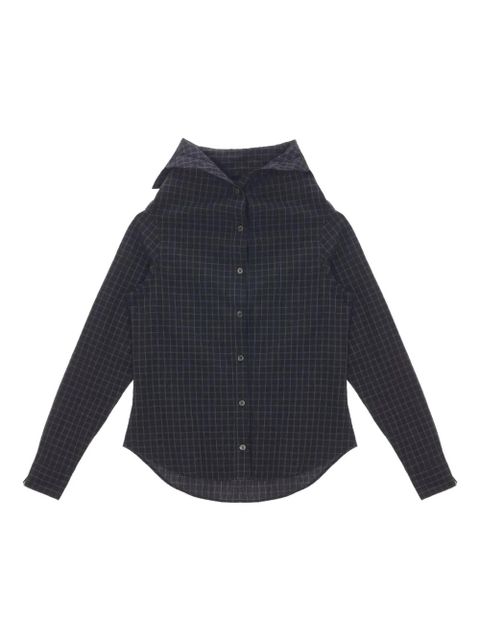 OUR LEGACY checked long-sleeve shirt - Black - zdjęcie produktu nr 1