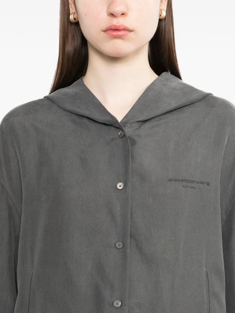 Alexander Wang buttoned oversized jacket - Grey