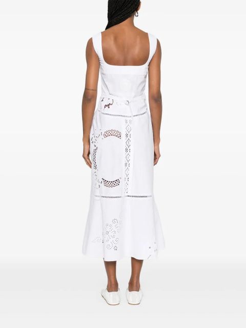 Marine Serre Regenerated midi dress - White