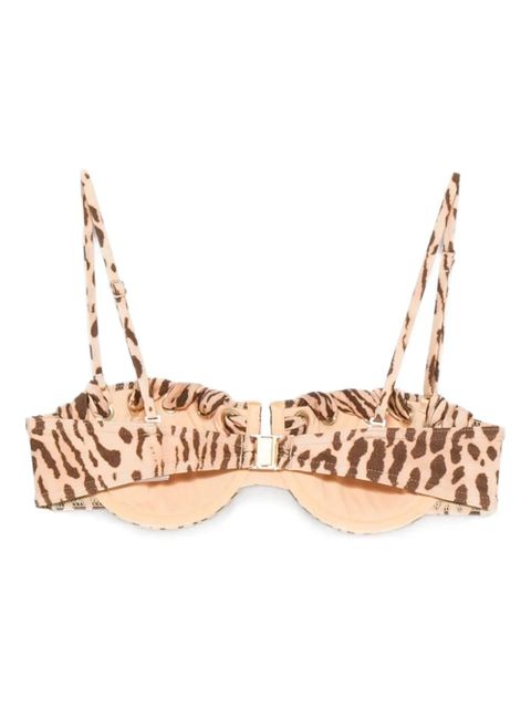 ZIMMERMANN leopard-print bikini top - Neutrals - zdjęcie produktu nr 2