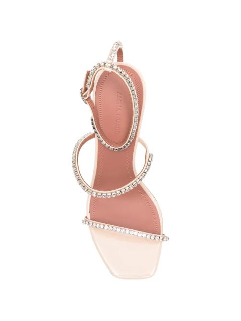 Amina Muaddi Gilda crystal-embellished sandals - Neutrals