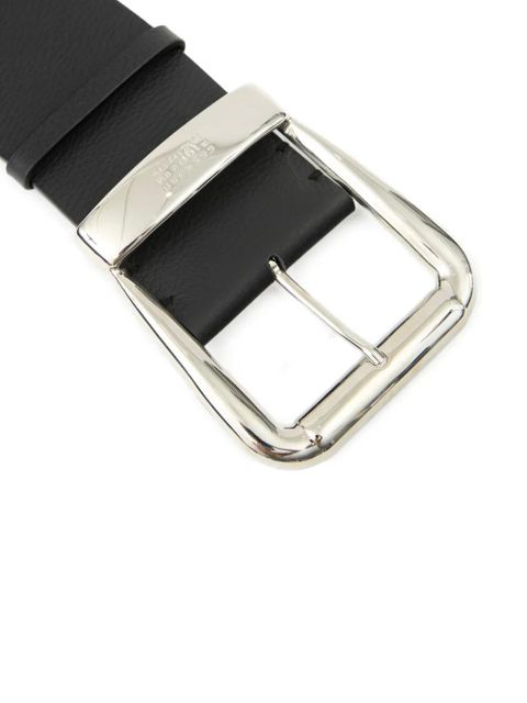 MM6 Maison Margiela logo-engraved leather belt - Black - zdjęcie produktu nr 2