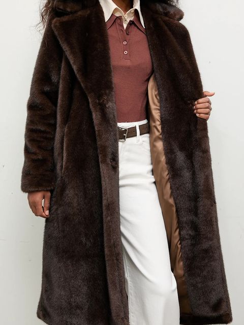 Answear.LAB płaszcz kolor brązowy