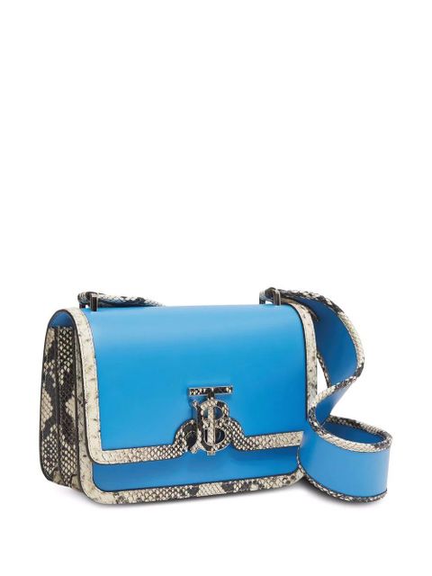 Burberry snakeskin-print TB shoulder bag - Blue