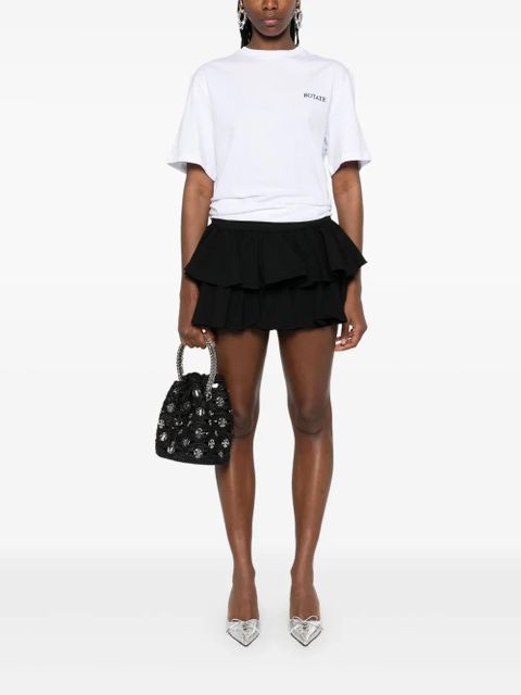 ROTATE BIRGER CHRISTENSEN tiered mini skirt - Black - zdjęcie produktu nr 2