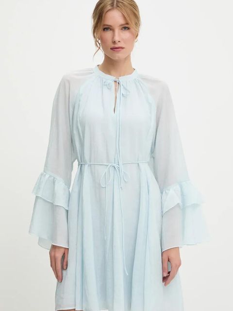 Answear.LAB sukienka kolor niebieski mini rozkloszowana - zdjęcie produktu nr 1