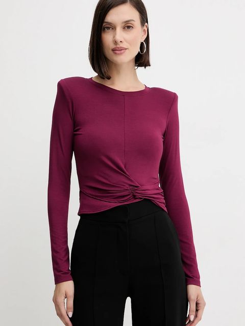 Simona Corsellini longsleeve kolor bordowy A25CPTS00101 - zdjęcie produktu nr 1