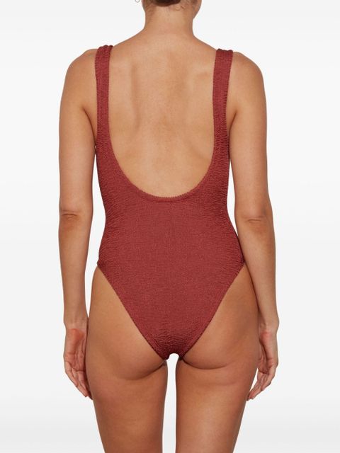 Hunza G Domino crinkled-effect swimsuit - Red - zdjęcie produktu nr 2