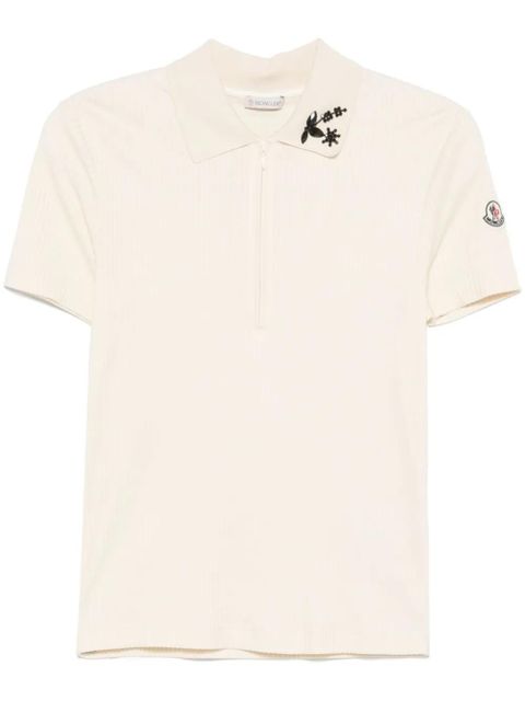 Moncler beaded polo top - Neutrals - zdjęcie produktu nr 1