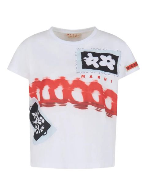Marni graphic print T-shirt - White - zdjęcie produktu nr 1