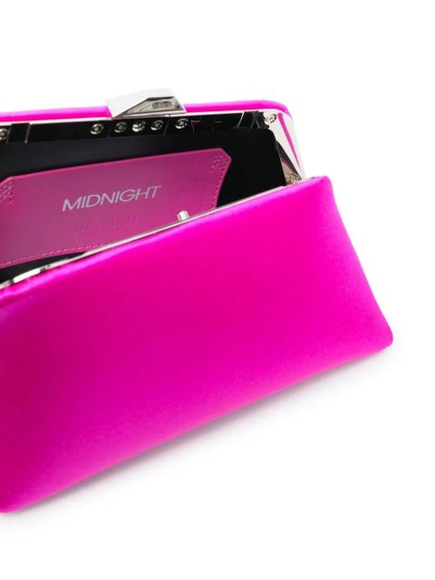 The Attico 8.30pm logo-print clutch bag - Pink